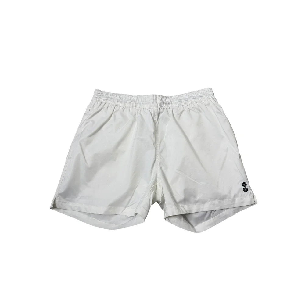Ron Dorff Urban Shorts Mens Medium White Elastic Waist Swim Drawstring NWT